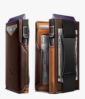b-a-Men Wallet Gift Boxed,Slim Front Pocket Wallet Money Clip Card Hold