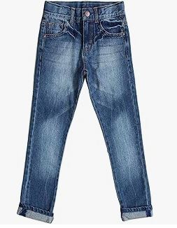 b-c-Boys Adjustable Waist Jeans Cowboy Low Waist Ripped Cotton Straight